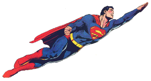 Superman flying